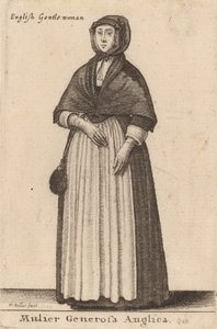 En sjenerøs engelsk kvinne, 1643. av Wenceslaus Hollar