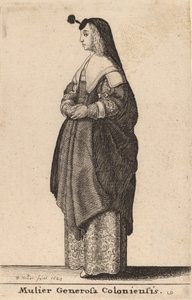 Den sjenerøse kvinnen i Köln, 1643. av Wenceslaus Hollar