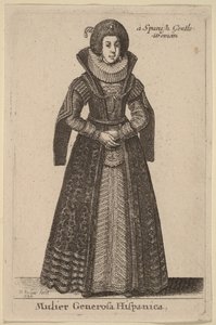 Spansk adelskvinne av Wenceslaus Hollar