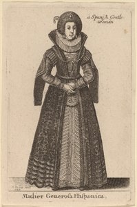 En sjenerøs spansk kvinne av Wenceslaus Hollar