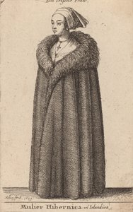 En irsk eller irsk kvinne, 1649. av Wenceslaus Hollar