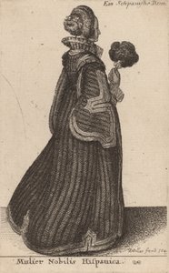 En spansk adelsdame, sannsynligvis 1649. av Wenceslaus Hollar
