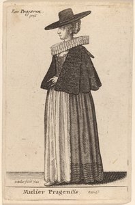 Kvinnen i Praha av Wenceslaus Hollar