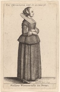 Kvinnen fra Wien i huset av Wenceslaus Hollar