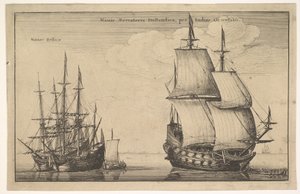 Nederlandsk østindiamann, 1647 av Wenceslaus Hollar