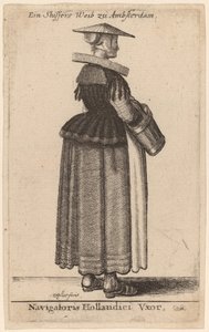 Den nederlandske navigatørens kone av Wenceslaus Hollar