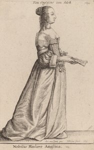 En edel engelsk kvinne, 1649. av Wenceslaus Hollar