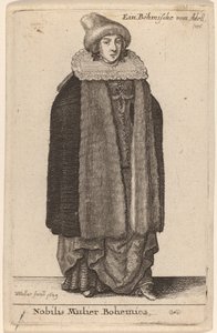 En edel bohemsk kvinne av Wenceslaus Hollar
