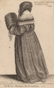 The Noble Woman of Brabant, 1649. av Wenceslaus Hollar