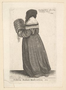 Adelskvinne fra Brabant, Adelskvinne fra Brabant, 1648 av Wenceslaus Hollar
