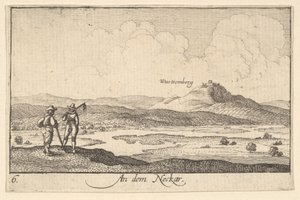 På Neckar, 1635. av Wenceslaus Hollar