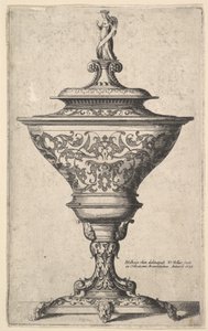 Utsmykket beger på føttene til masker, 1645. av Wenceslaus Hollar