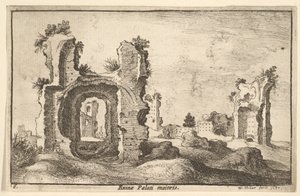 Palatinerpalasset, Roma, 1650 av Wenceslaus Hollar