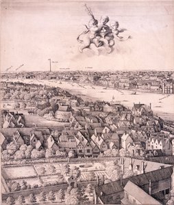 Panoramautsikt over London, c1670 av Wenceslaus Hollar
