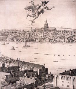 Panoramautsikt over London, c1670 av Wenceslaus Hollar