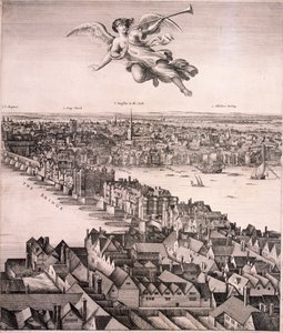 Panoramautsikt over London, c1670 av Wenceslaus Hollar