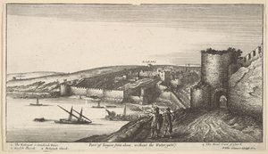 En del av Tanger fra aboue, uten vannporten, 1670. av Wenceslaus Hollar