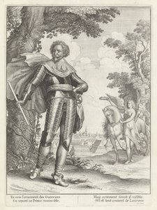 Portrett van Frederik Hendrik, prins van Oranje Historien om inngangen til dronningens mor til den mest kristne kongen i de forente provinsene i Nederland. (serietittel) av Wenceslaus Hollar