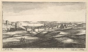 Prospekt av dere nedre del av Tanger, fra bakken vest for White-hall, 1669-73. av Wenceslaus Hollar