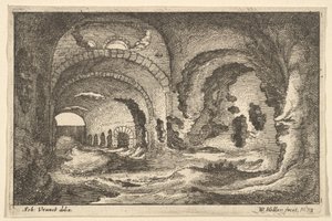Romerske levninger i Tivoli, 1673. av Wenceslaus Hollar