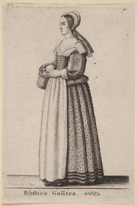 Gallisk landsbyscene av Wenceslaus Hollar
