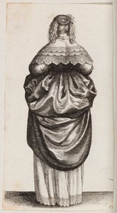 Kvinne sett bakfra av Wenceslaus Hollar