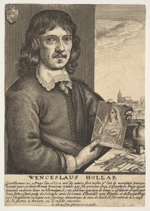 Selvportrett, 1600-tallet. av Wenceslaus Hollar