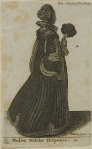 Spansk adelskvinne av Wenceslaus Hollar