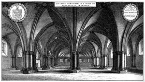 St Faiths Church i krypten til den gamle St Pauls Cathedral, London, 1657 1892. av Wenceslaus Hollar