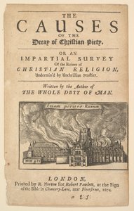 St. Pauls Burning, Lex ignea, 1671 eller senere. av Wenceslaus Hollar