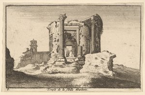 Temple of the Tiburtine Sybil, 1650. av Wenceslaus Hollar