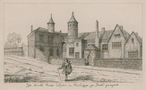 The Brooke House, Clopton i Hackney, det sørlige aspektet av Wenceslaus Hollar