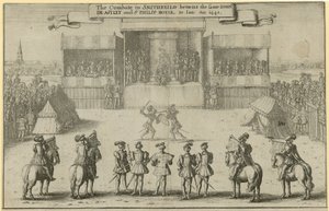 Kampen i Smithfield mellom den samme John de Astley og Sir Philip Boyle av Wenceslaus Hollar