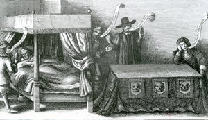 Kong James den førstes død, 1625 av Wenceslaus Hollar