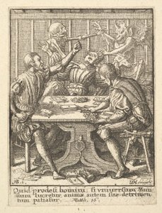 The Gamesters, fra dødsdansen, 1651. av Wenceslaus Hollar