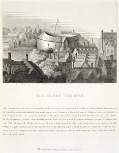 The Globe Theatre, ca. 1647, utgitt av Robert Wilkinson, London, 1810 av Wenceslaus Hollar