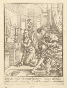 Nonnen, fra Dødedansen, 1651. av Wenceslaus Hollar