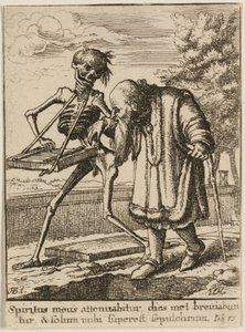 Den gamle mannen og døden av Wenceslaus Hollar