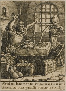 Den rike mannen og døden av Wenceslaus Hollar