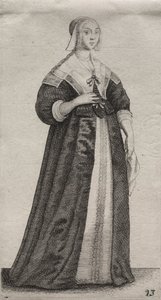 Engelske kvinners flere vaner, fra adelen til landskvinnene..., 1639. av Wenceslaus Hollar