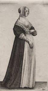 Engelske kvinners flere vaner, fra adelen til landskvinnene..., 1640. av Wenceslaus Hollar