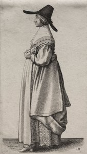 Engelske kvinners flere vaner, fra adelen til landskvinnene..., 1640. av Wenceslaus Hollar
