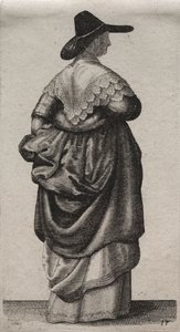 Engelske kvinners flere vaner, fra adelen til landskvinnene..., 1640. av Wenceslaus Hollar
