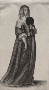 Engelske kvinners flere vaner, fra adelen til landskvinnene slik de er i disse tider: The Veiled Woman av Wenceslaus Hollar