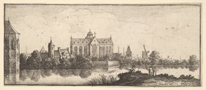 Kirken ved vannet, 1625-77. av Wenceslaus Hollar