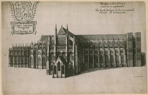 Nordprospektet til Conventual Church of Westminster, London av Wenceslaus Hollar