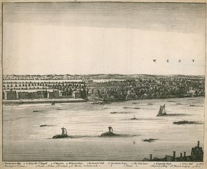 Utsikten til London og Westminster hentet fra Lambeth av Wenceslaus Hollar