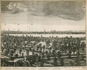 Utsiktene til London og Westminster hentet fra Lambeth av Wenceslaus Hollar