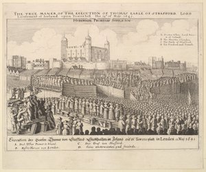 Den sanne måten [måten] på henrettelsen av Thomas Earle av Strafford, 1641. av Wenceslaus Hollar