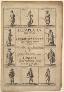 Tittelside: Decapla i Psalmos, 1639. av Wenceslaus Hollar
